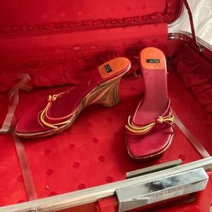 Stuart Weitzman Rainbow Wedge Sandals